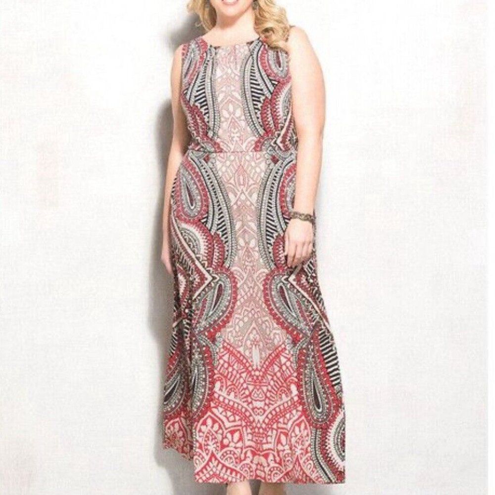 London Times Sleeveless Maxi Dress
